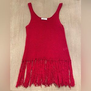 Bailey 44 Crochet Red Top